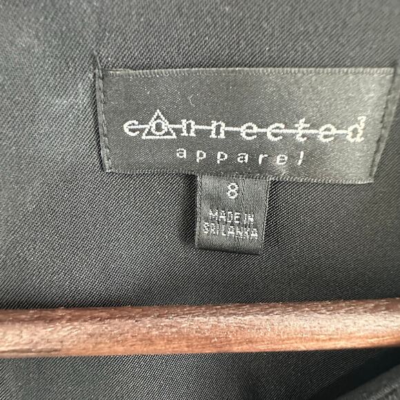 Connected Apparel Little Black Dress Size 8 Pearl & Bead Trim Retroglam Holiday - Picture 5 of 6